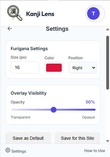 Settings - Customize your experience