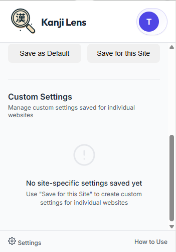 Site Settings - Per-site configuration
